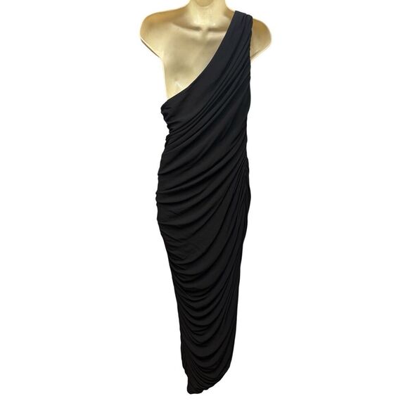 ZEYNEP ARCAY Strapless Ruched Midi Dress In Black New With Tags Size US 8 - Picture 6 of 9